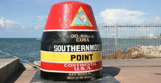Der Southernmost Point befindet sich in Key West und gilt kontinental gesehen als der südlichste Punkt der USA.