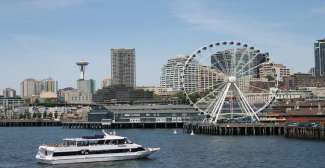 Seattle liegt im Nordwesten des Staates Washington.