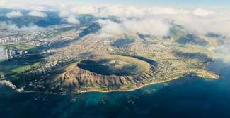 Stiller Krater auf Oahu