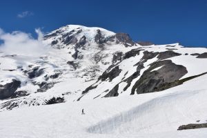 Skifahren im Mount Rainier Nationalpark