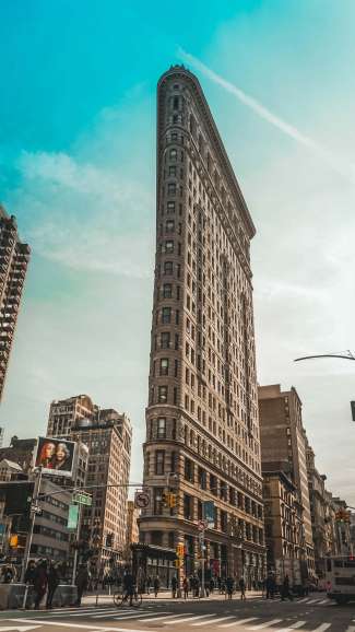 Ein wichtiges Wahrzeichen in New York City ist das Flatiron Building.