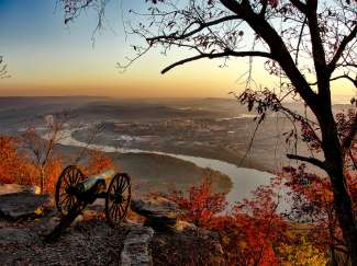 Herbstfarben in Chattanooga, Tennessee.