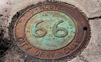Route 66, die entlang Kingman verläuft