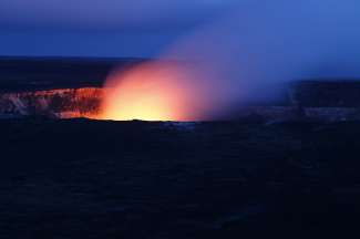 Aktiver Vulkan auf  Big Island.