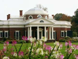 Das alte Zuhause von Thomas Jefferson.