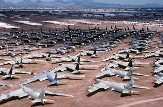 In de directe omgeving van Tucson ligt 's werelds grootste vliegtuigkerkhof