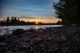 Malerischer Fluss in Missoula, Montana