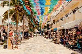 Gehen Sie shoppen in Cancun, Mexiko.